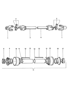 Driveline Version 1 Diagram and Parts List for FM72 59A40033727 Cub Cadet Lawn Tractor Accessories